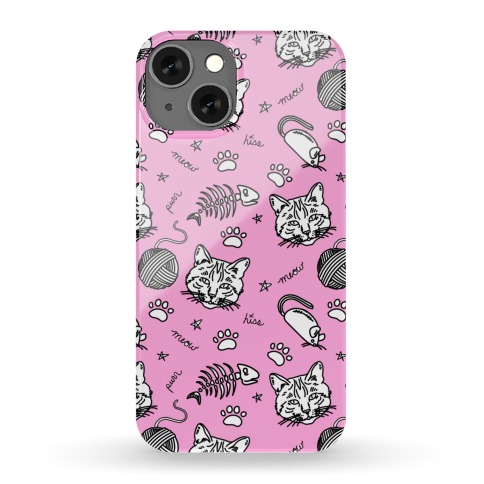 Cats and Cat Toys Pattern Phone Case