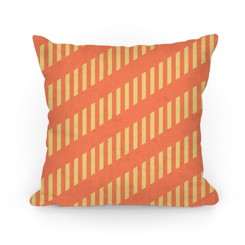 Orange Diagonal and Vertical Pillow