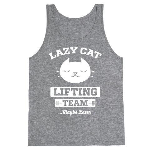 Lazy Cat Lifting Team Tank Top