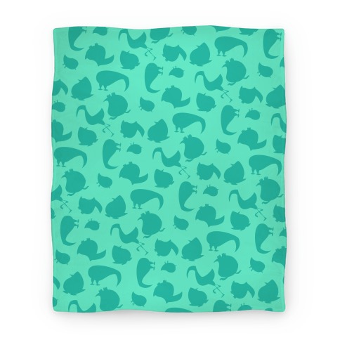 Birdie Pattern Blanket (Mint) Blanket