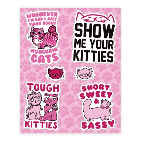 Kitty Cat Stickers and Decal Sheet