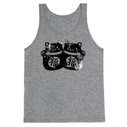 Luck Cats Distressed Tank Top