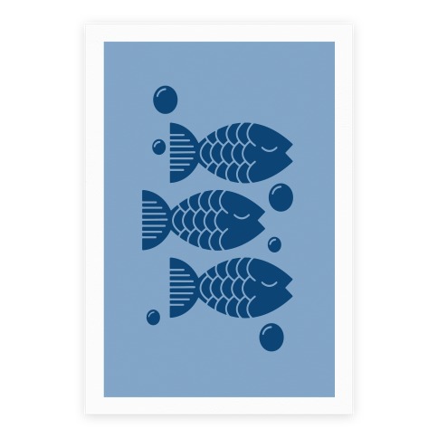 Geometric Fish Poster