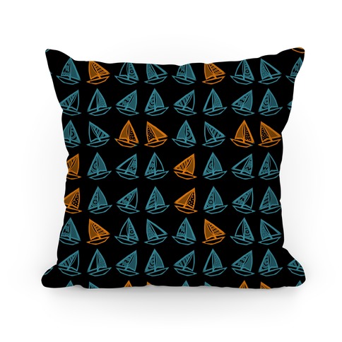 Little Sailboats Pattern Pillow