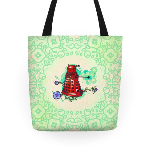 Watercolor Doctor Who Icon (Dalek) tote Tote