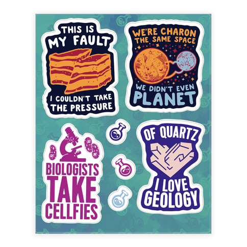 Science Puns - Sticker/Decal Sheets - HUMAN