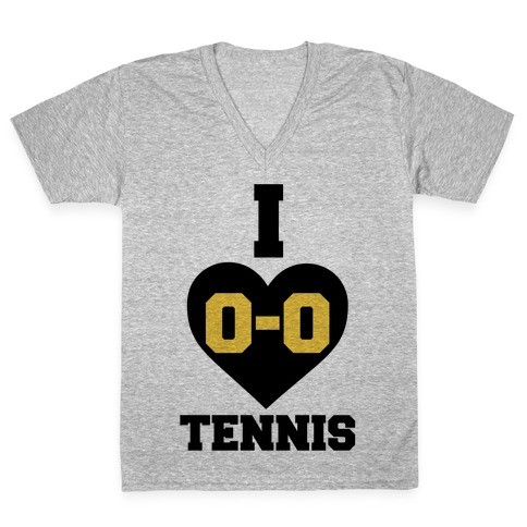 I 0-0 Tennis V-Neck Tee Shirt