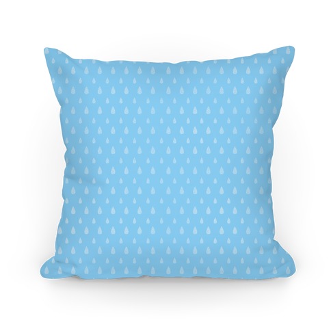 Blue Tear Drop Pattern Pillow
