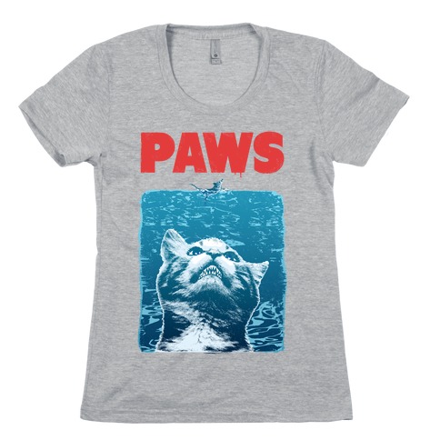 PAWS (Jaws Parody tee) Womens T-Shirt