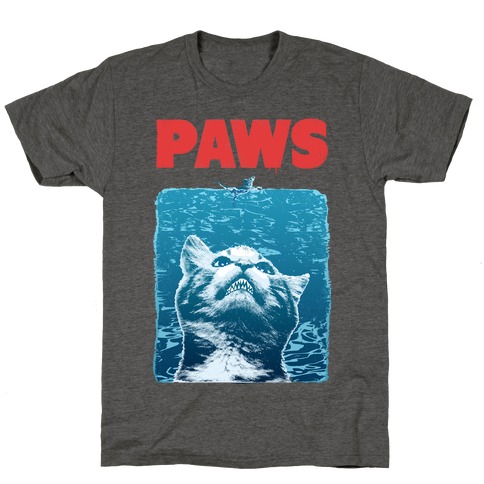 PAWS (Jaws Parody tee) T-Shirts | LookHUMAN