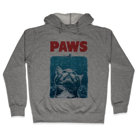 PAWS (Jaws Parody tee) Hooded Sweatshirt