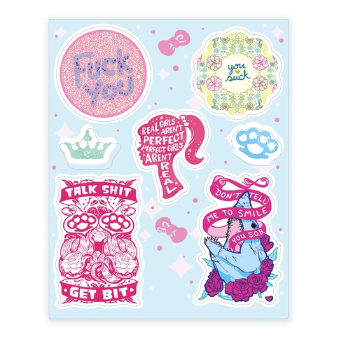 Sassy  Stickers and Decal Sheet