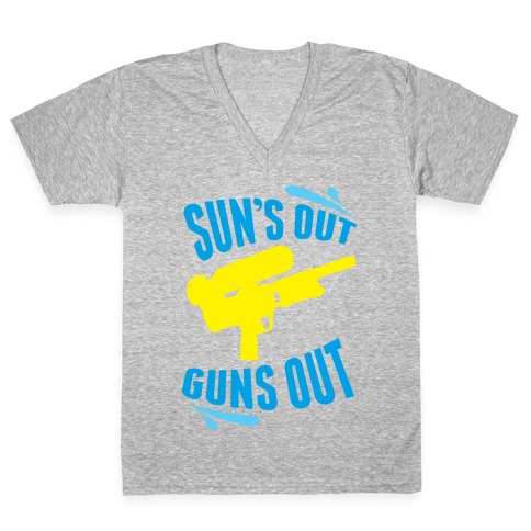 Suns Out, Guns Out V-Neck Tee Shirt