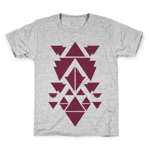 Aztec Pattern (Purple) Kids T-Shirt