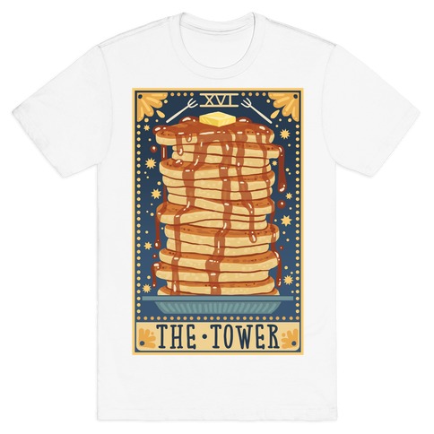 Tarot Card: The Tower (Of Pancakes) T-Shirt
