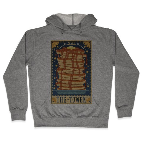 Tarot Card: The Tower (Of Pancakes) Hooded Sweatshirt