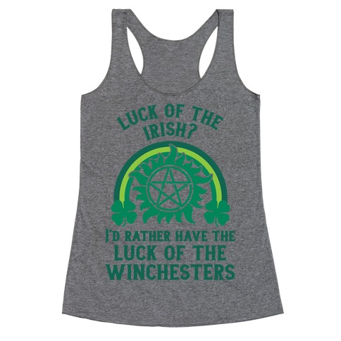 Luck of the Winchesters Racerback Tank Top