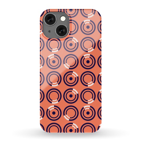 Navy and White Circle Pattern Case Phone Case