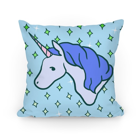 Magical Unicorn (Blue) Pillow