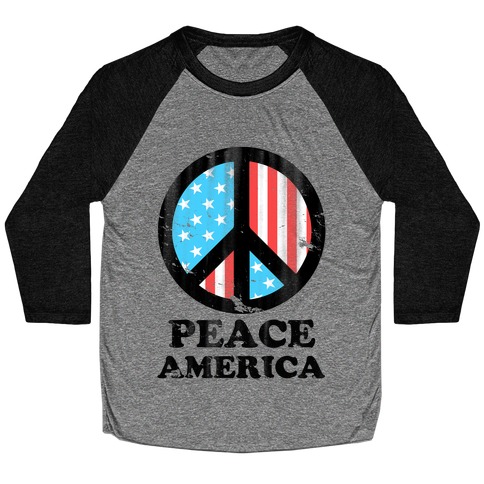 Peace America Baseball Tee