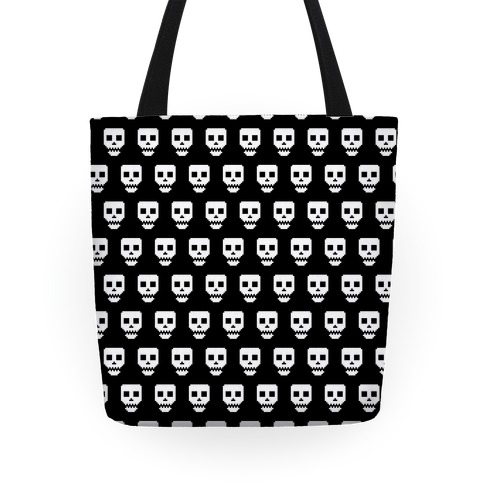 Spoopy Pixel Skull Totes | LookHUMAN