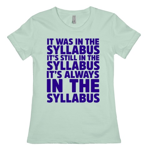 syllabus t shirt