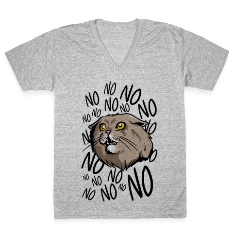 No No No! Cat V-Neck Tee Shirt