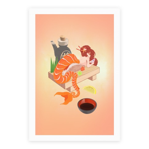 Mermaid Sushi Poster