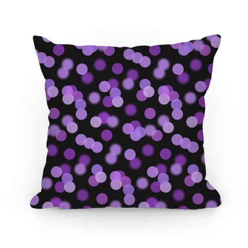 Purple Glitter Bokeh Pattern Pillow
