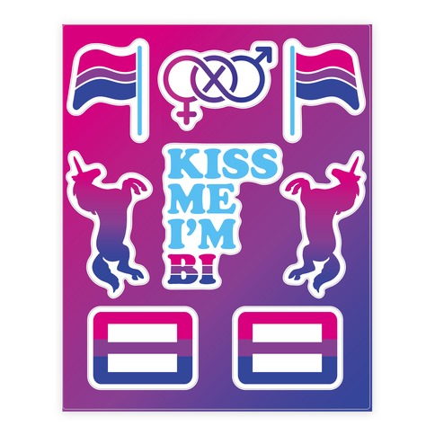 Bi Pride  Stickers and Decal Sheet