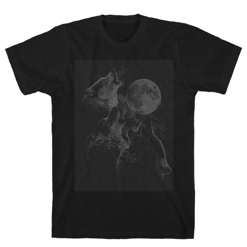 Three Wolf Ascii T-Shirt