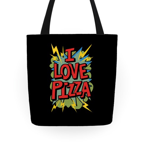 I Love Pizza Pop Art Tote