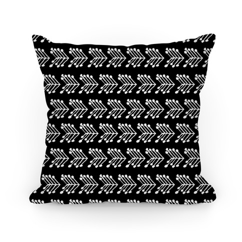 Black Cute Chevron Pattern Pillows LookHUMAN