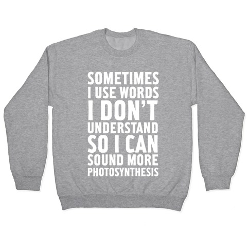 Sometimes I Use Words Pullover