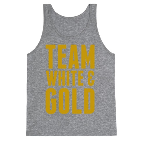 Team White And Gold Tank Top