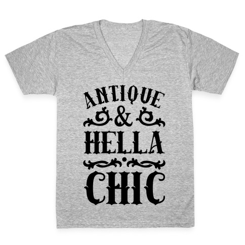 Antique and Hella Chic V-Neck Tee Shirt