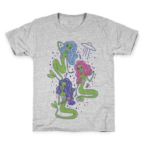 Mermaid Martians Kids T-Shirt