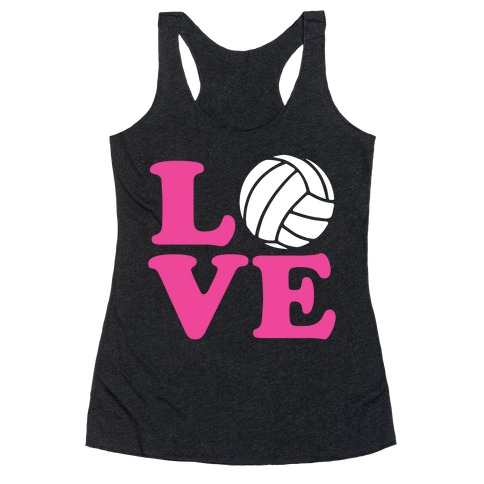 Love Volleyball Racerback Tank Top