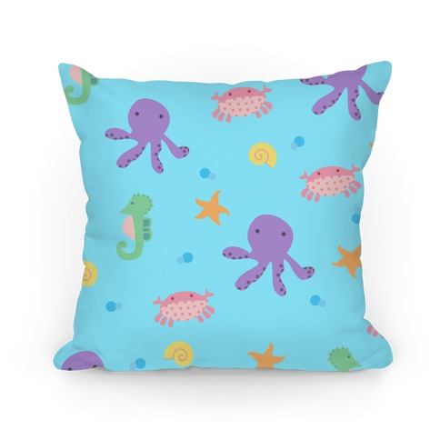 Sea Creature Pattern Pillow