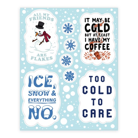 Winter  Stickers and Decal Sheet