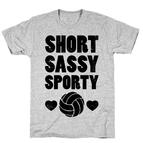 Short Sassy Sporty (Volleyball) (Baseball Tee) T-Shirt