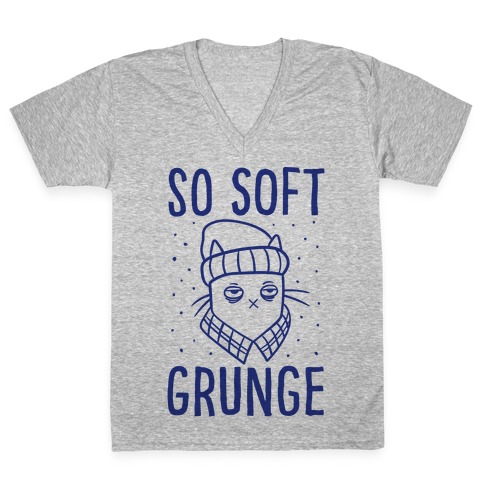 Soft Grunge Cat V-Neck Tee Shirt