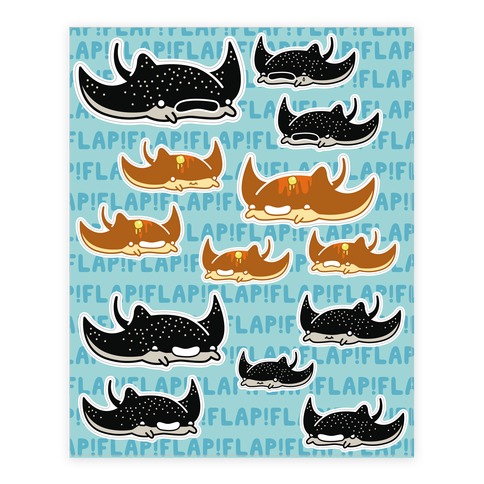 Flap Flap and Sea Pancake Stickers and Decal Sheet