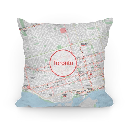 Toronto Transit Map Pillow Pillow