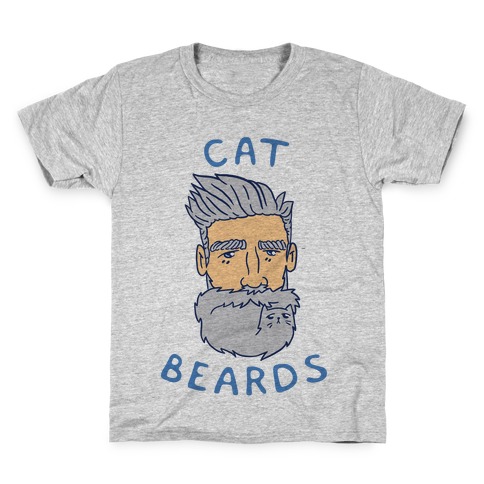 Grey Cat Beards Kids T-Shirt