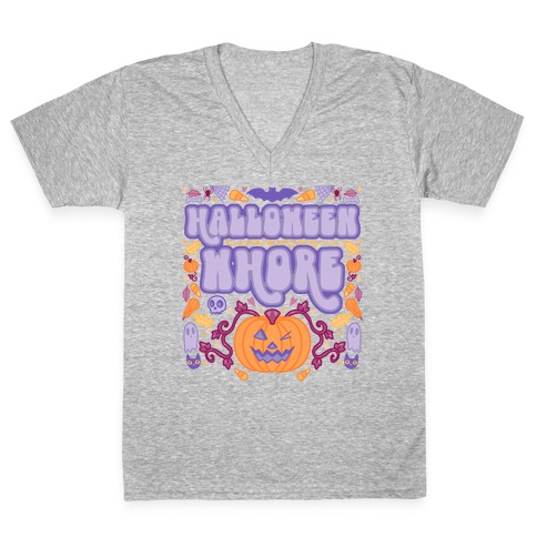 Halloween Whore V-Neck Tee Shirt