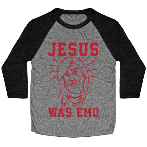 Jesus Was Emo Baseball Tee
