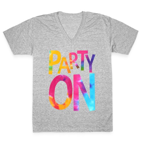 Party On V-Neck Tee Shirt
