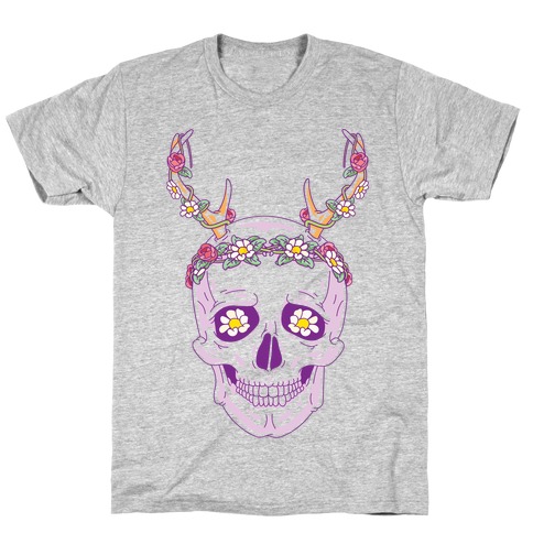 Flower Crown Skull T-Shirt
