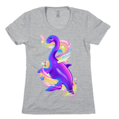 Neon Rainbow Loch Ness Womens T-Shirt